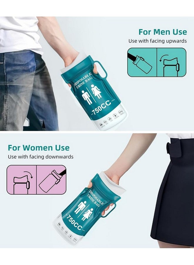 Proberos حقائب بول قابلة للتصرف من بروبرس® 5 قطع مع مقبض، 750 مل حقائب بول PE مع سحاب، حقيبة بول طارئة للجنسين للقيادة في الهواء الطلق والتخييم، 13x27 سم - Image 5