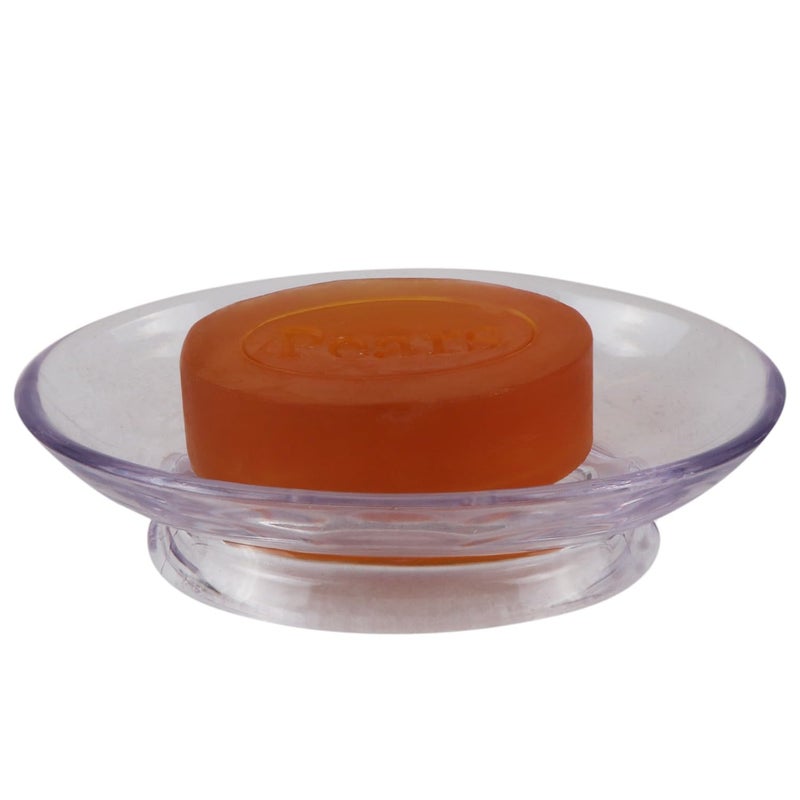 CIPLA PLAST Crystal Plastic Bathroom Soap Dish Holder|Shop Stand Case Pack of 2 (Big-Oval-Assorted) - Image 2