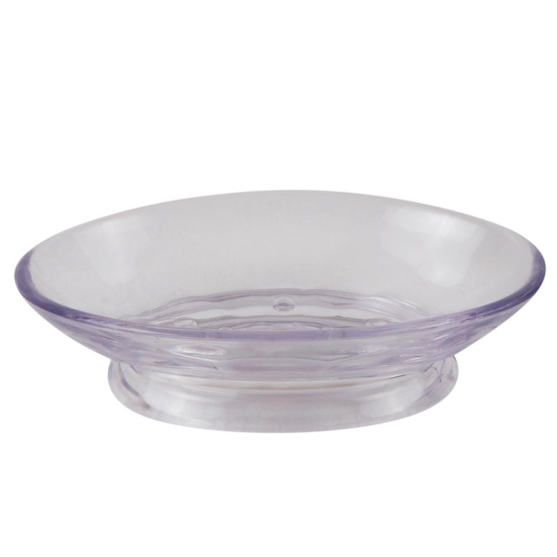 CIPLA PLAST Crystal Plastic Bathroom Soap Dish Holder|Shop Stand Case Pack of 2 (Big-Oval-Assorted) - Image 3