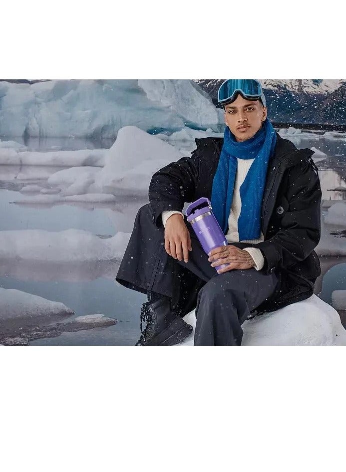 Stanley 30oz IceFlow Tumbler – Winter Wonderland Edition with Flip Straw Lid, Double-Wall Insulation, Built-In Handle & 2-Day Iced Retention – Leakproof, BPA-Free, and Dishwasher Safe Hydration for Cold Weather Adventures - Image 5