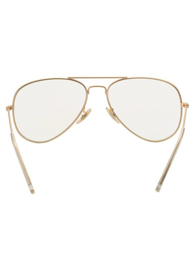 COASION Classic Non prescription Aviator Glasses Clear Lens Metal Frame Eyewear for Men Women (58mm, Gold) - Image 4