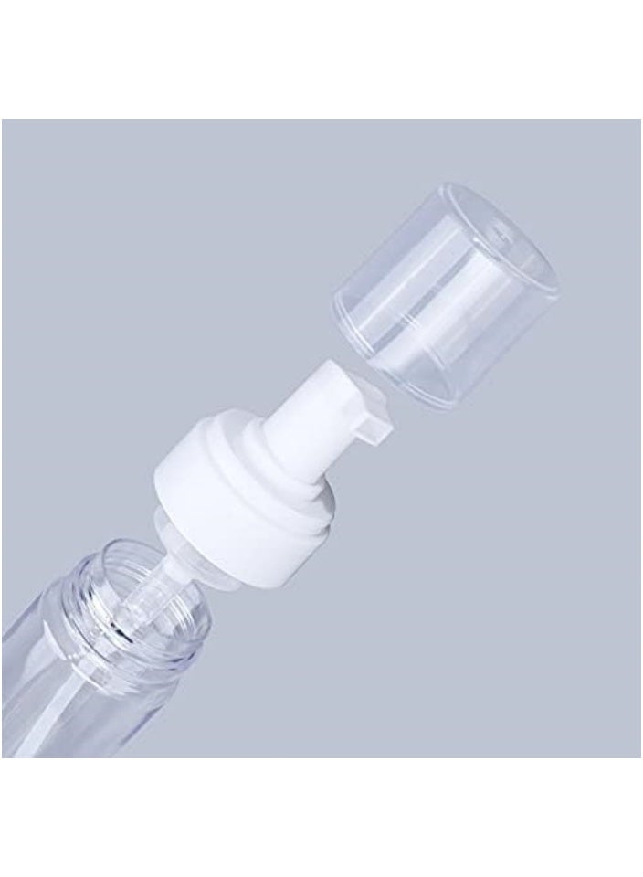 Foaming Dispenser Bottle 7oz Transparent Empty Spray Bottles 2Pcs Plastic Foam Pump Bottle Travel Soap Bottle Portable Foam Bottle (200ml)  - Image 4