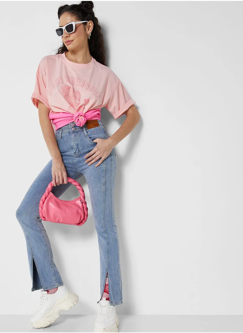 Urban Minx Urban Minx Slit Hem Jeans