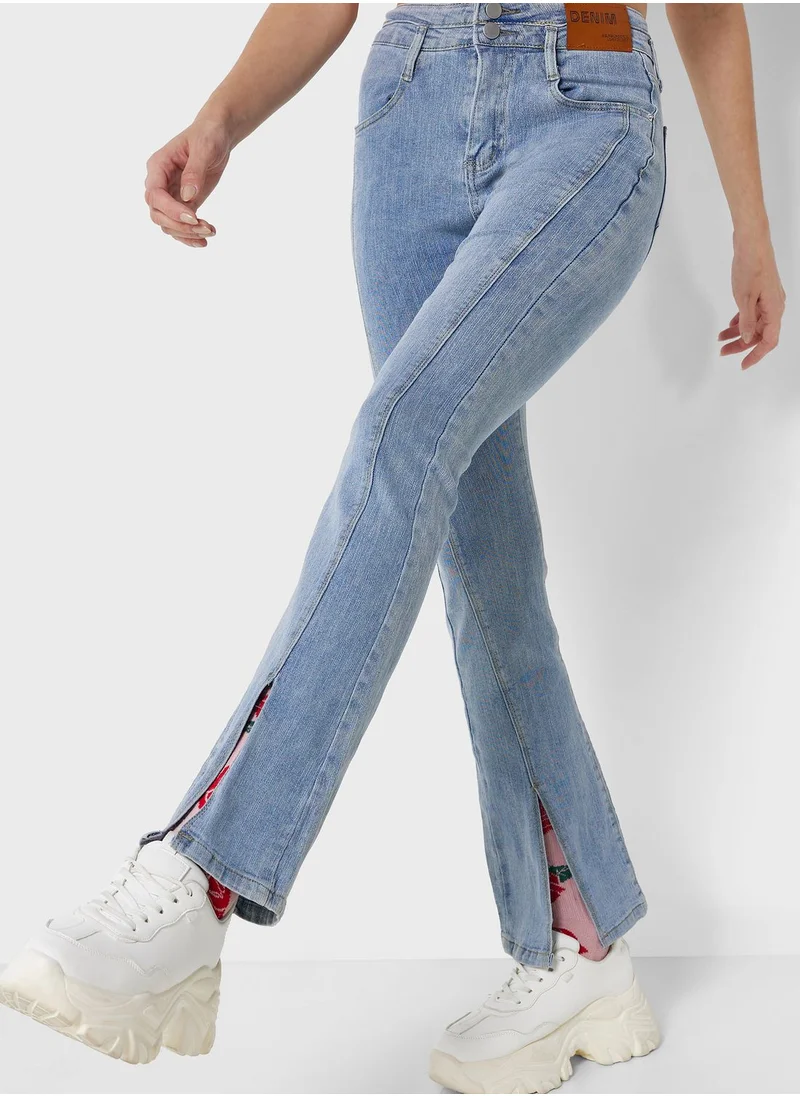 Urban Minx Urban Minx Slit Hem Jeans