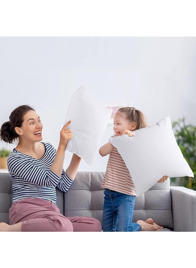 F.A.M.S Sofa Cushion Pillow White Soft Brushed Microfiber Throw Pillow Insert Comfortable Plush Comfort And Perfect Support Pillows For Sofa Bed And Couch Pillow Filling 50 X 50 Cm 4 Units  - Image 3