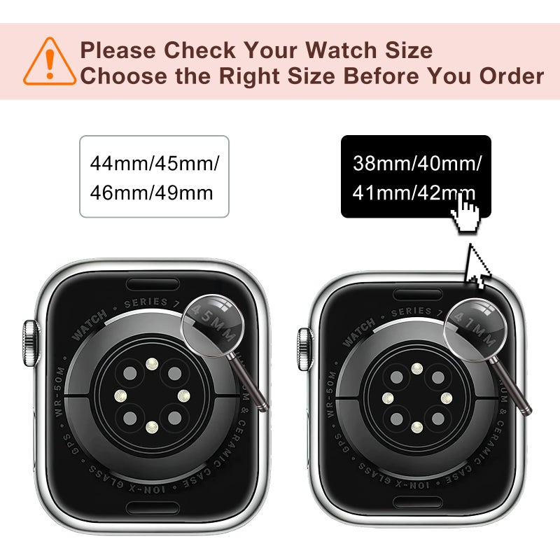 MARGE PLUS Compatible with Apple Watch Band 38mm 40mm 41mm 42mm 44mm 45mm 46mm 49mm Women Men, Stainless Steel Mesh Loop Magnetic Clasp Replacement for iWatch Series 11 10 9 8 7 6 5 4 SE3 SE2 Ultra 3 - Image 2