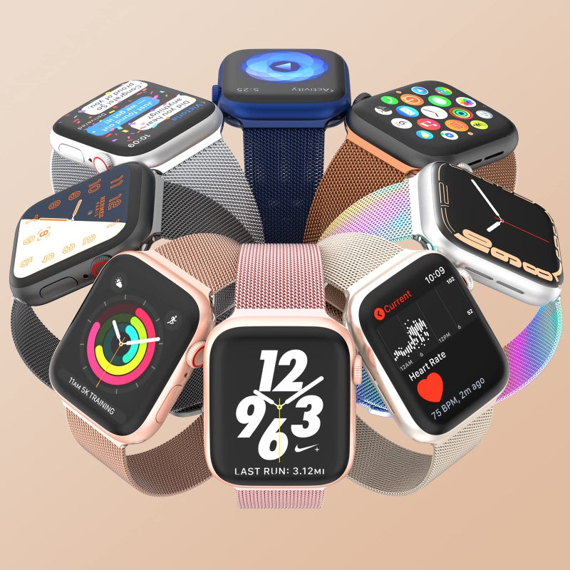 MARGE PLUS Compatible with Apple Watch Band 38mm 40mm 41mm 42mm 44mm 45mm 46mm 49mm Women Men, Stainless Steel Mesh Loop Magnetic Clasp Replacement for iWatch Series 11 10 9 8 7 6 5 4 SE3 SE2 Ultra 3 - Image 3