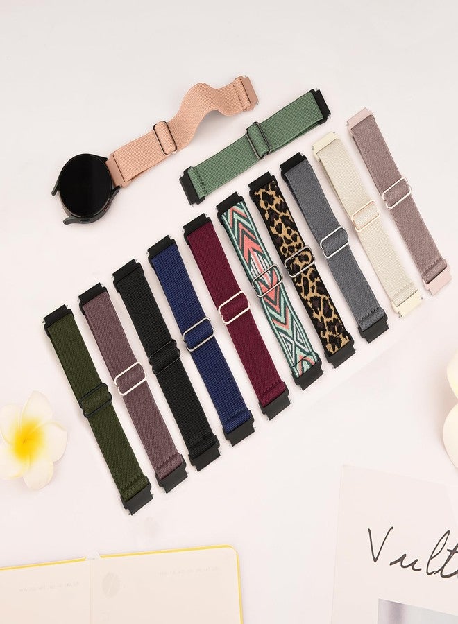 Meliya ID208 Plus Smart Watch Bands, 22mm Stretch Elastic Nylon Bands for Fitpolo/Quican/Aeac/Tensky ID208 Plus Smartwatch Replacement Wristband Adjustable Straps (Black+Pink+Grey) - Image 4