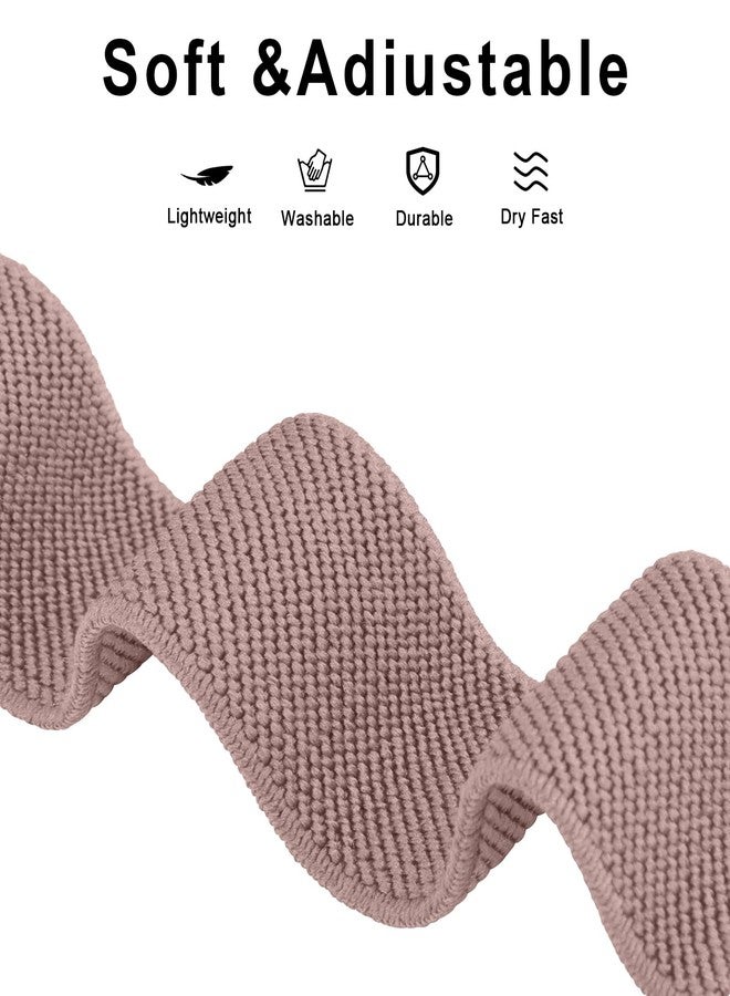 Meliya ID208 Plus Smart Watch Bands, 22mm Stretch Elastic Nylon Bands for Fitpolo/Quican/Aeac/Tensky ID208 Plus Smartwatch Replacement Wristband Adjustable Straps (Black+Pink+Grey) - Image 3