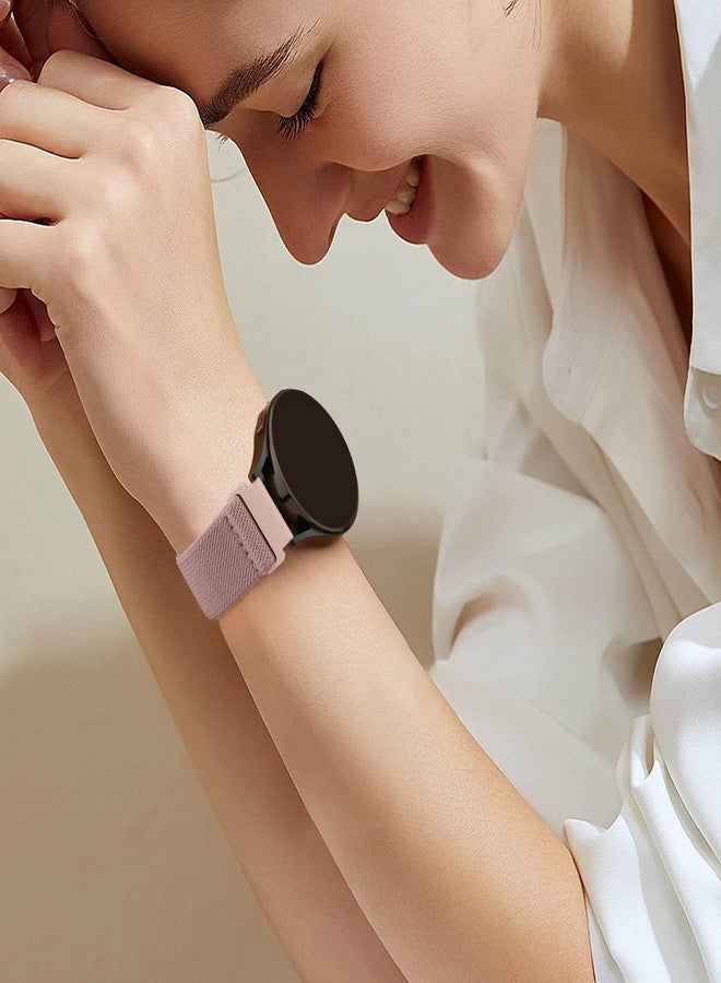 Meliya ID208 Plus Smart Watch Bands, 22mm Stretch Elastic Nylon Bands for Fitpolo/Quican/Aeac/Tensky ID208 Plus Smartwatch Replacement Wristband Adjustable Straps (Black+Pink+Grey) - Image 5