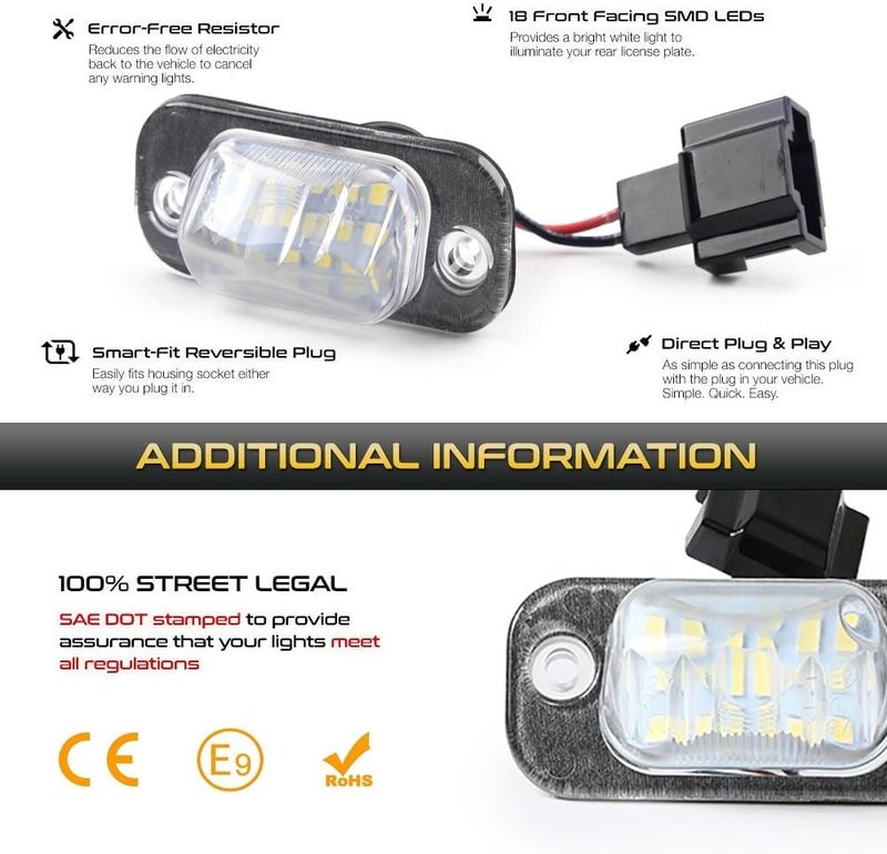 QASULER LED License Plate Light for VW and Seat Models - Image 5