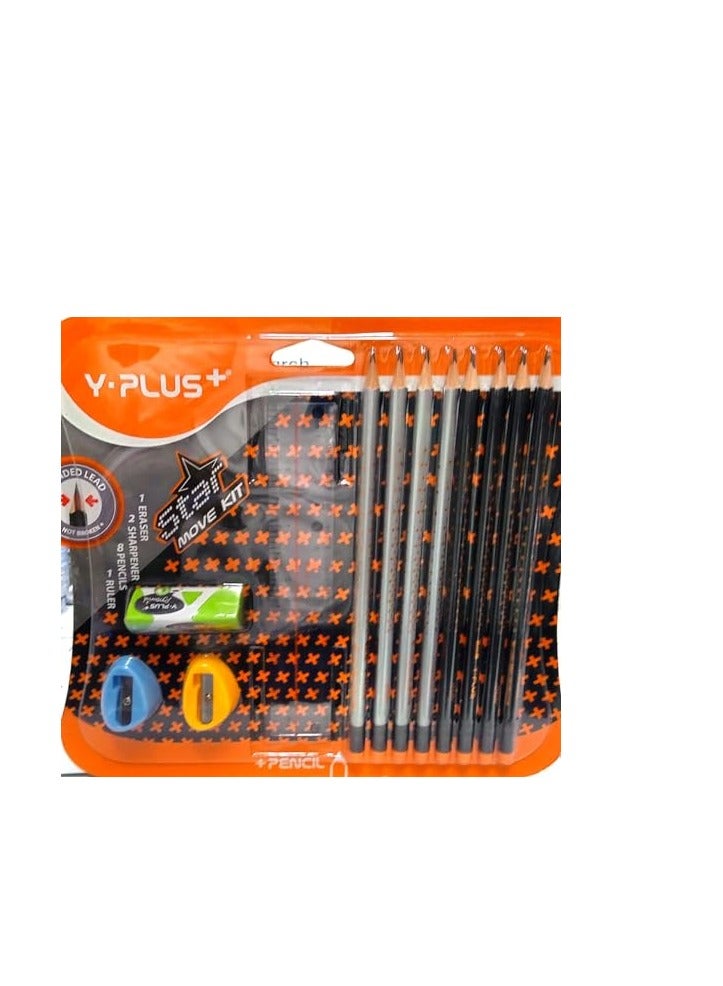 YPlus Star Pencil Move Kit (Pack OF 12 Pieces) - Image 2