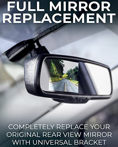 Master Tailgaters 10.5" OEM Rear View Mirror with 4.3" LCD Screen + Bluetooth Enabled | Rearview Universal Fit Mount | Auto Adjusting Brightness LCD | Anti Glare | Full Original Mirror Replacement - Image 5