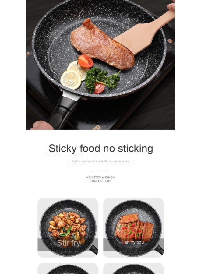 NeeMee Non-stick stone frying pan, home-use flat-bottom pan, compatible with all stoves, pancake pan, potsticker pan, flat pan - Image 3