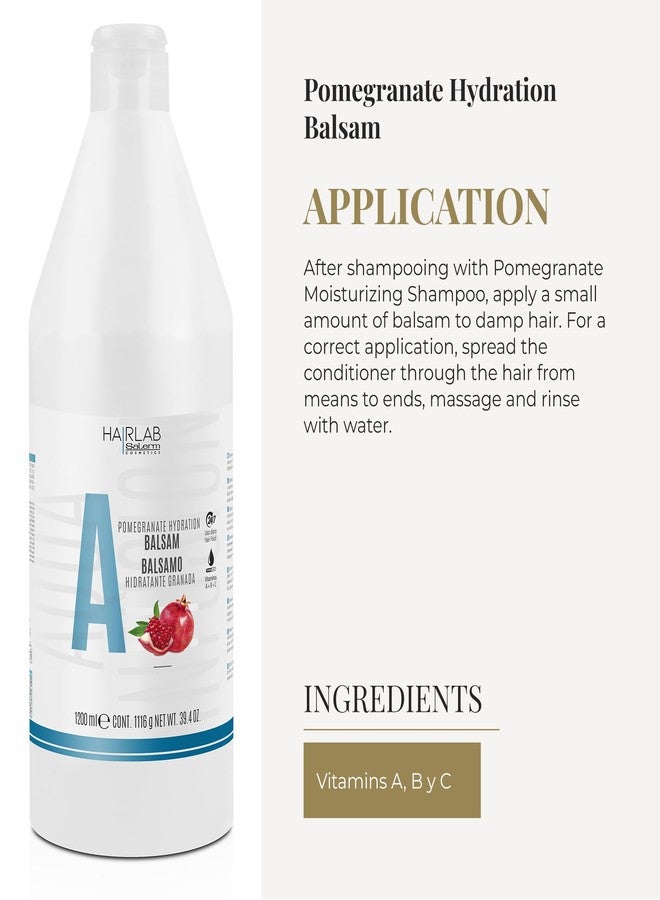 SALERM - Hair Conditioner - Hydrating Balm Hair Lab Pomegranate - 1200 ml - Deep Hair Hydration - Softer and Shinier Hair - Suitable for Daily Use - Paraben-Free - Image 4