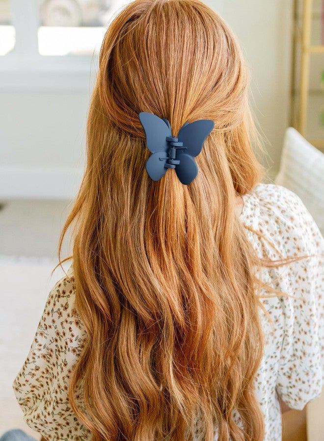 HAIMEIKANG 6 PCS Hair Claw Clips - Matte Flower, Heart, Butterfly Hair Claw Clips for Women Girls - Non-Slip and Strong Hold for Thin/Medium/Thick Hair - Image 5