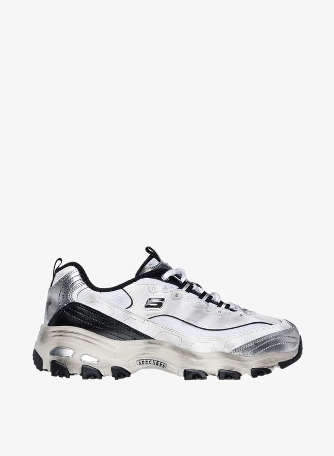 SKECHERS Women's Panelled Lace-Up Sports Shoes - D LITES