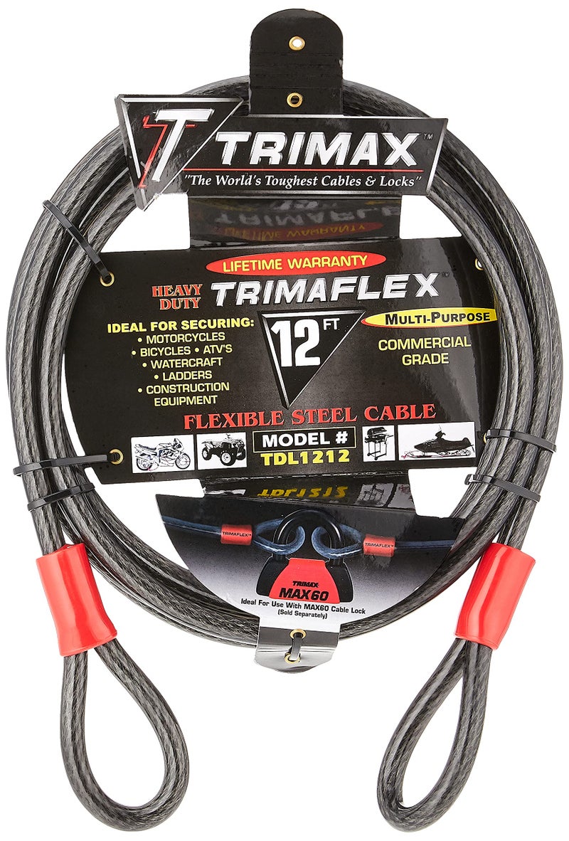 Trimax كابل تريماكس TDL1212 تريمافليكس ثنائي الحلقة متعدد الاستخدامات (طول 12 قدم × 12 مم)، فولاذي - Image 2