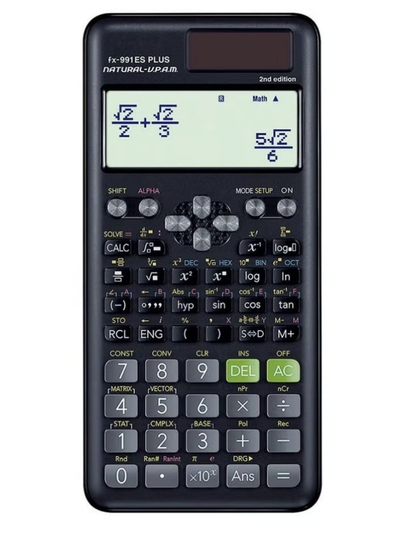 Fx-991Es Plus 2nd Edition Scientific Calculator Black - Image 1
