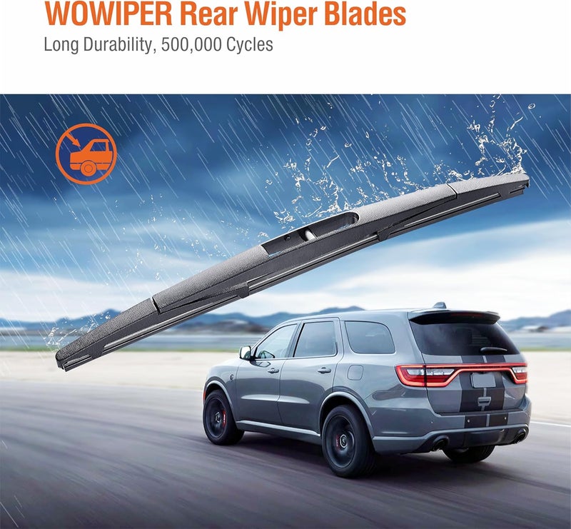 WOWIPER 16 inch (16-B) Rear Wiper Blade Replacement for Honda Odyssey 2022-2005 Insight 11-10 Passport 22-19 /Subaru Forester 05-04 Impreza 11-09,04 Outback 22-20 Back Windshield Wiper Blade +More - Image 4