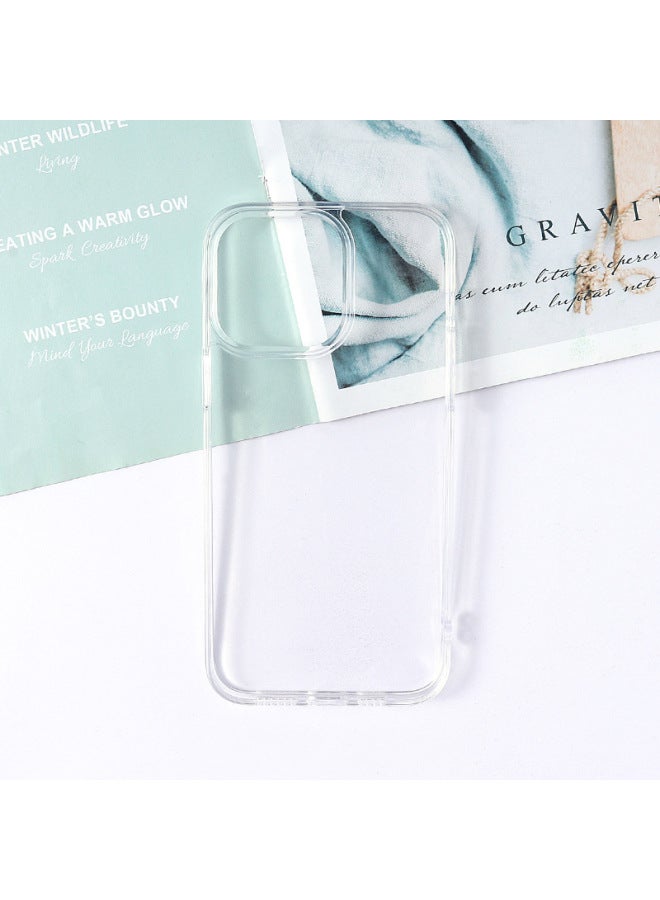 Suitable For Apple 16promax Color Frame Groove Hard Bottom Soft Edge Mobile Phone Case Drop Glue Cream Glue Diy Transparent