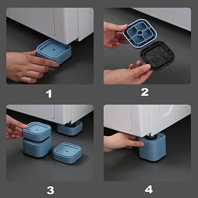 bizwiz REYSUN Washing Machine Feet Pads Vibration Feet for Anti Vibration Damper Anti Slip Noise Cancelling Universal Stabilizer Base for Refrigerator Home Furniture Appliances 4  - Image 4