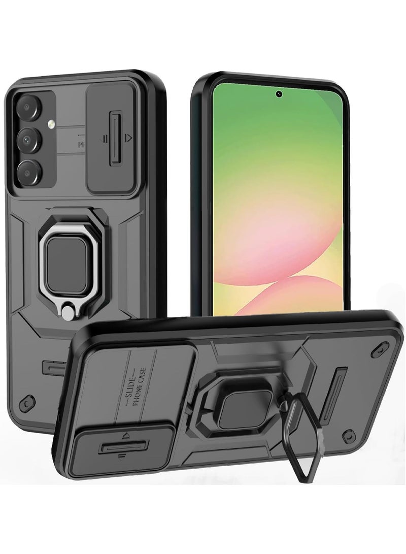 Phone Case for Samsung Galaxy A36/A56 5G with Slide Camera Cover Drop Protective Phone Case with Car Mount Holder - Image 1