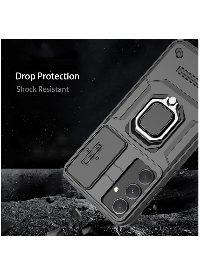 Phone Case for Samsung Galaxy A36/A56 5G with Slide Camera Cover Drop Protective Phone Case with Car Mount Holder - Image 2