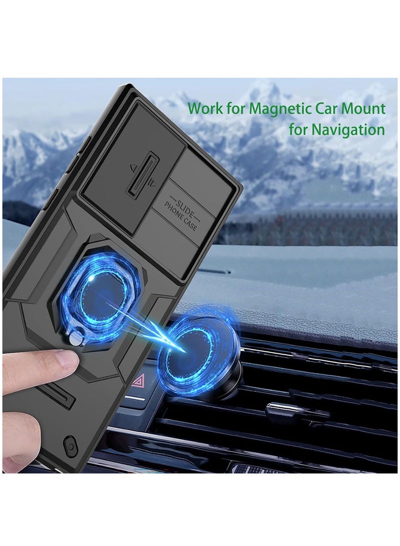 Phone Case for Samsung Galaxy A36/A56 5G with Slide Camera Cover Drop Protective Phone Case with Car Mount Holder - Image 3