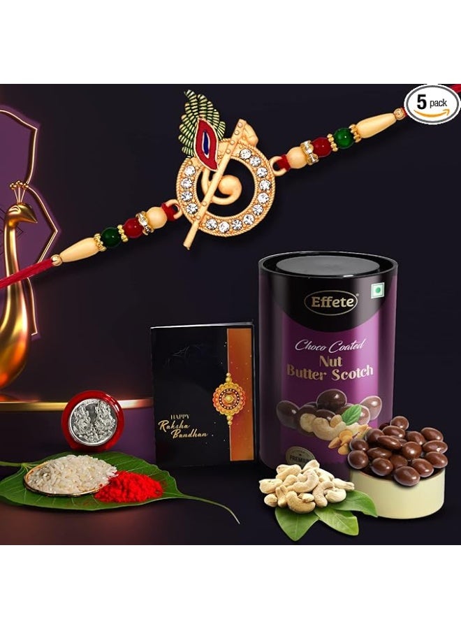 DeoDap Rakhi + Chocolates (K1_703_BS) | Raksha Bandhan Gift for Brother (96gm) | Sweets & Card - Image 1