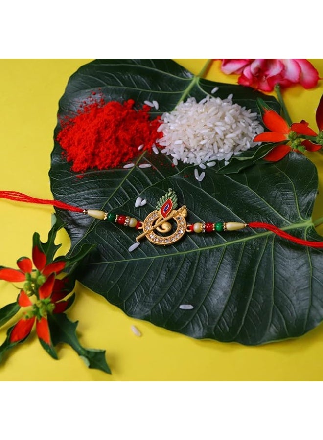 DeoDap Rakhi + Chocolates (K1_703_BS) | Raksha Bandhan Gift for Brother (96gm) | Sweets & Card - Image 2