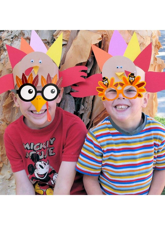 Konsait Thanksgivings Glasses Funny Thanksgiving Sunglasses Decorative Eyeglasses Photo Prop,Turkey Glasses,Fall Themed Birthday Decorations, Thanksgiving Party Favors Supplies Decor,24 Pack - Image 4