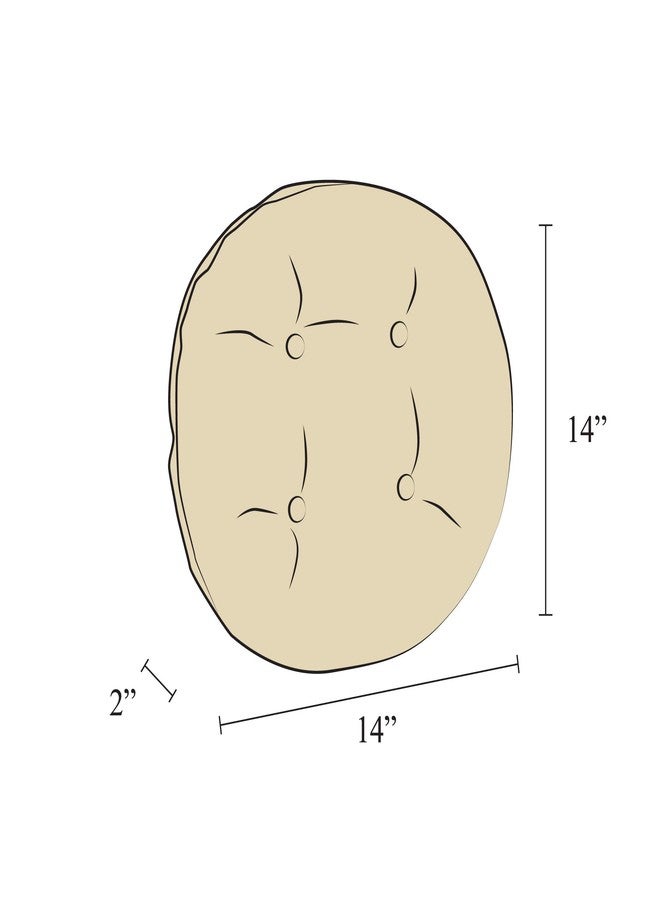 كلير فو وسادة كرسي بار دائرية مبطنة مانعة للانزلاق من Klear Vu Omega Gripper، مناسبة لغرف الطعام والمقاهي والحانات والمطاعم، مقاس 14 بوصة، لون أحمر ناري، عبوة من قطعتين - Image 3