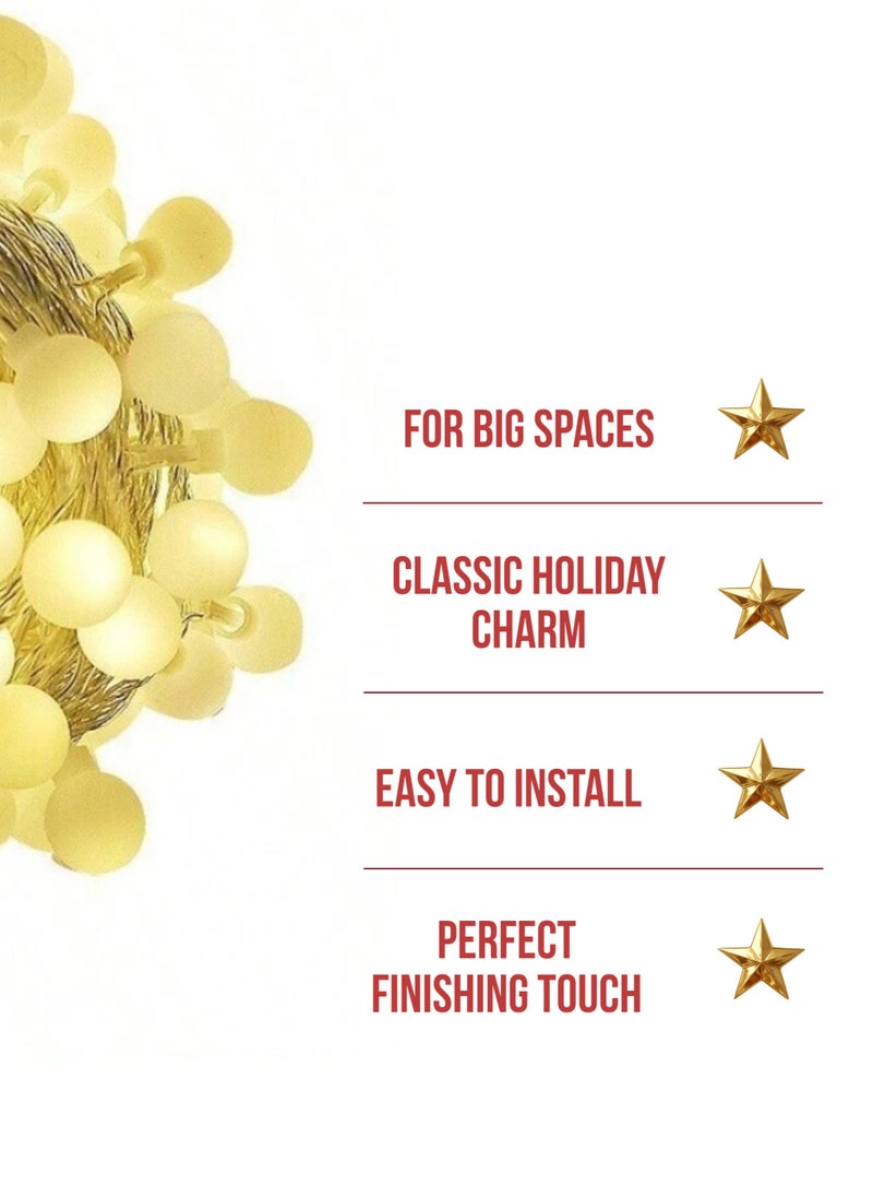ZAFAA HOME - Warm White String Lights – 10m Length Holiday Lighting for Indoor and Outdoor Decor, Elegant LED Lights for Festive Ambiance - Image 1
