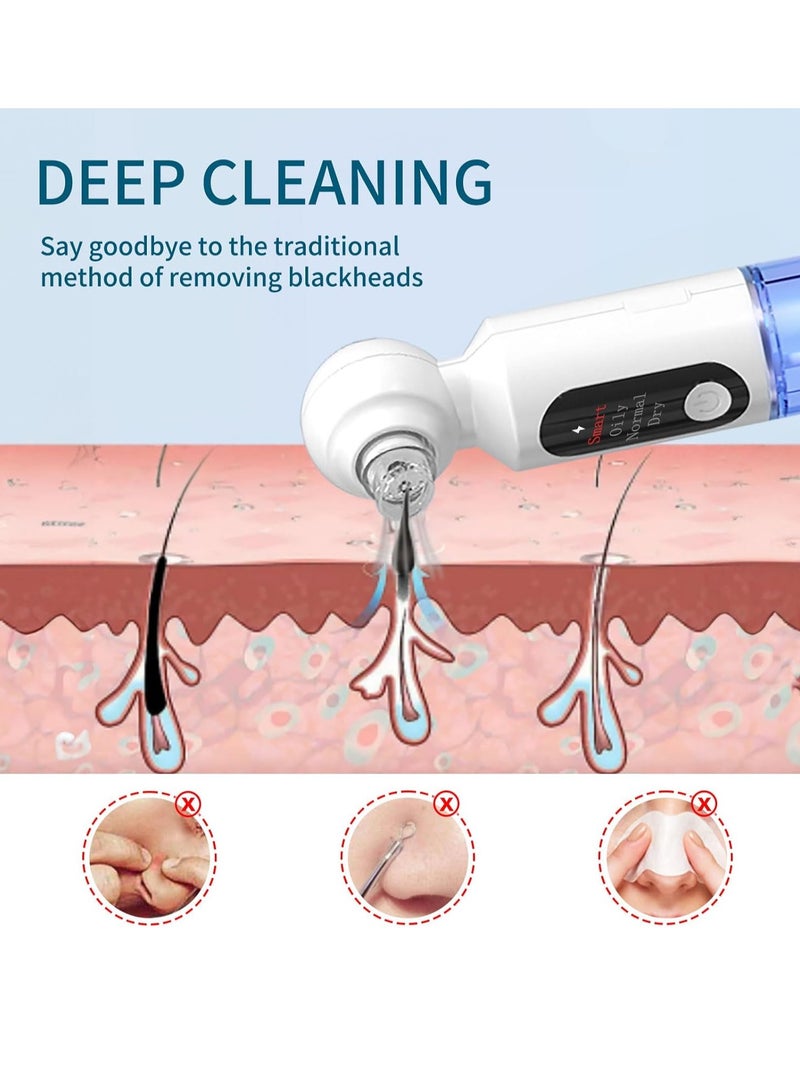 Generic Pore Vacuum Blackhead Remover with Hot Compress Water Circulation,6 Suction Heads 3 Gears Adjustable, Newest Beauty Device for Men and Women - Image 3