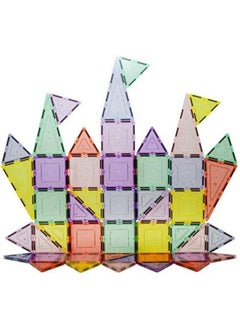 PicassoTiles PicassoTiles Dazzling Glitter Magnetic Building Blocks Set (48 Pieces)  - Image 5