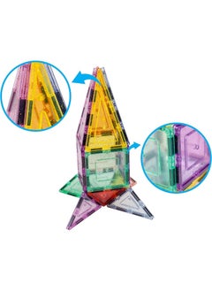 PicassoTiles PicassoTiles Dazzling Glitter Magnetic Building Blocks Set (48 Pieces)  - Image 2