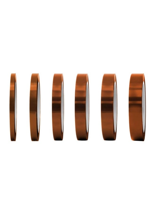 جيه زد اس شريط JZS عالي الحرارة، شريط حراري، شريط نقل لاصق مقاوم للحرارة، شريط ضغط حراري من الفينيل الحراري، بدون بقايا، إلكترونيات، لحام، لوحة دوائر كهربائية، 3 مم، 5 مم، 6 مم، 8 مم، 10 مم، 12 مم، 6 لفات × 33 مترًا - Image 1