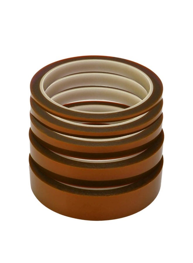 جيه زد اس شريط JZS عالي الحرارة، شريط حراري، شريط نقل لاصق مقاوم للحرارة، شريط ضغط حراري من الفينيل الحراري، بدون بقايا، إلكترونيات، لحام، لوحة دوائر كهربائية، 3 مم، 5 مم، 6 مم، 8 مم، 10 مم، 12 مم، 6 لفات × 33 مترًا - Image 3