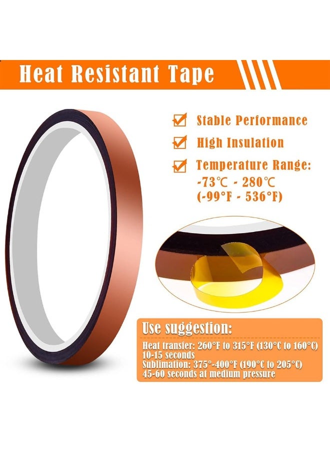جيه زد اس شريط JZS عالي الحرارة، شريط حراري، شريط نقل لاصق مقاوم للحرارة، شريط ضغط حراري من الفينيل الحراري، بدون بقايا، إلكترونيات، لحام، لوحة دوائر كهربائية، 3 مم، 5 مم، 6 مم، 8 مم، 10 مم، 12 مم، 6 لفات × 33 مترًا - Image 5