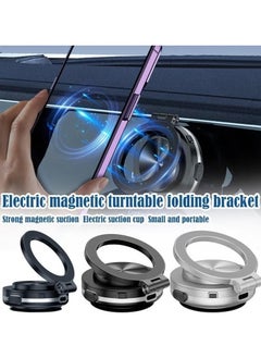 TIGER 2024 Electric Vacuum Magnetic Phone Mount – Strong Magnetic Car Phone Holder with 360° Rotation, Powerful Suction Cup for Dashboard, Windshield, Kitchen, Mirror, Gym, Shower & All Smooth Surfaces  - Image 2