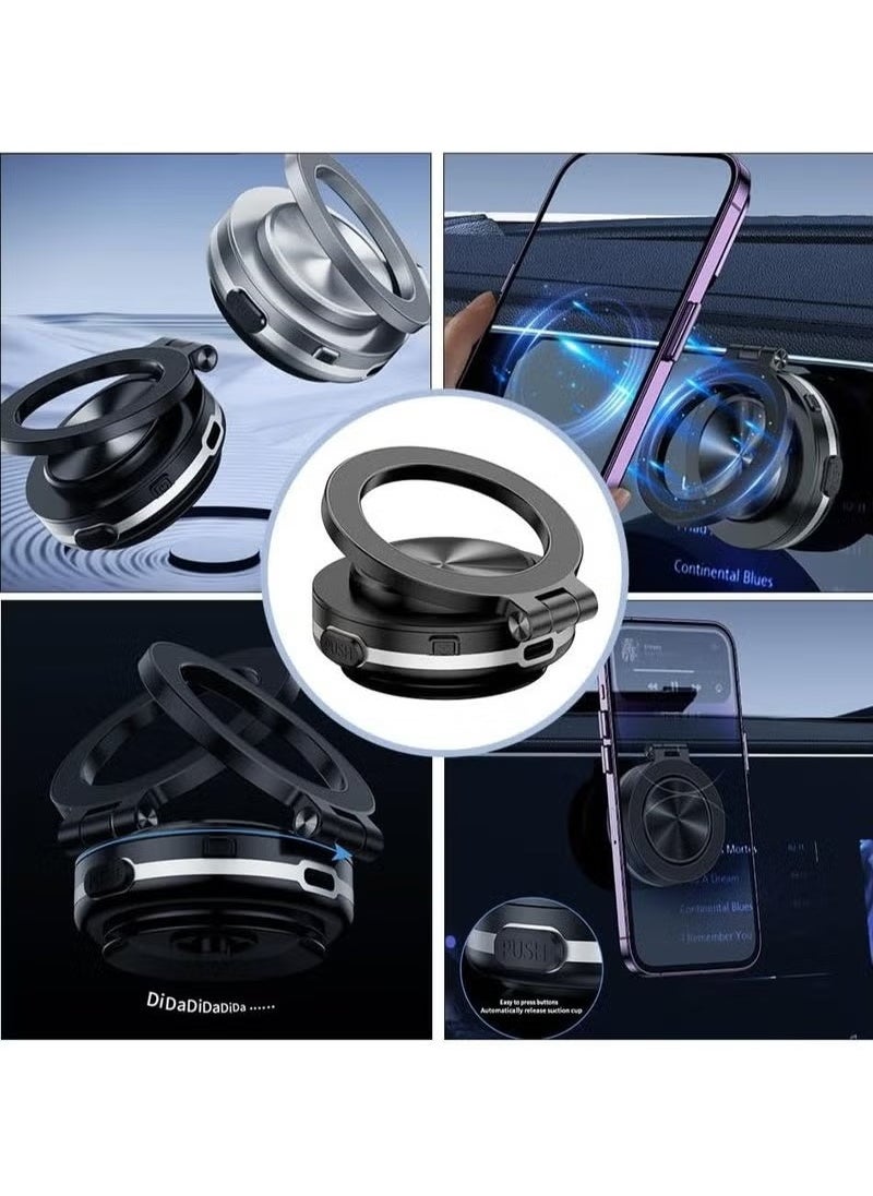 TIGER 2024 Electric Vacuum Magnetic Phone Mount – Strong Magnetic Car Phone Holder with 360° Rotation, Powerful Suction Cup for Dashboard, Windshield, Kitchen, Mirror, Gym, Shower & All Smooth Surfaces  - Image 3