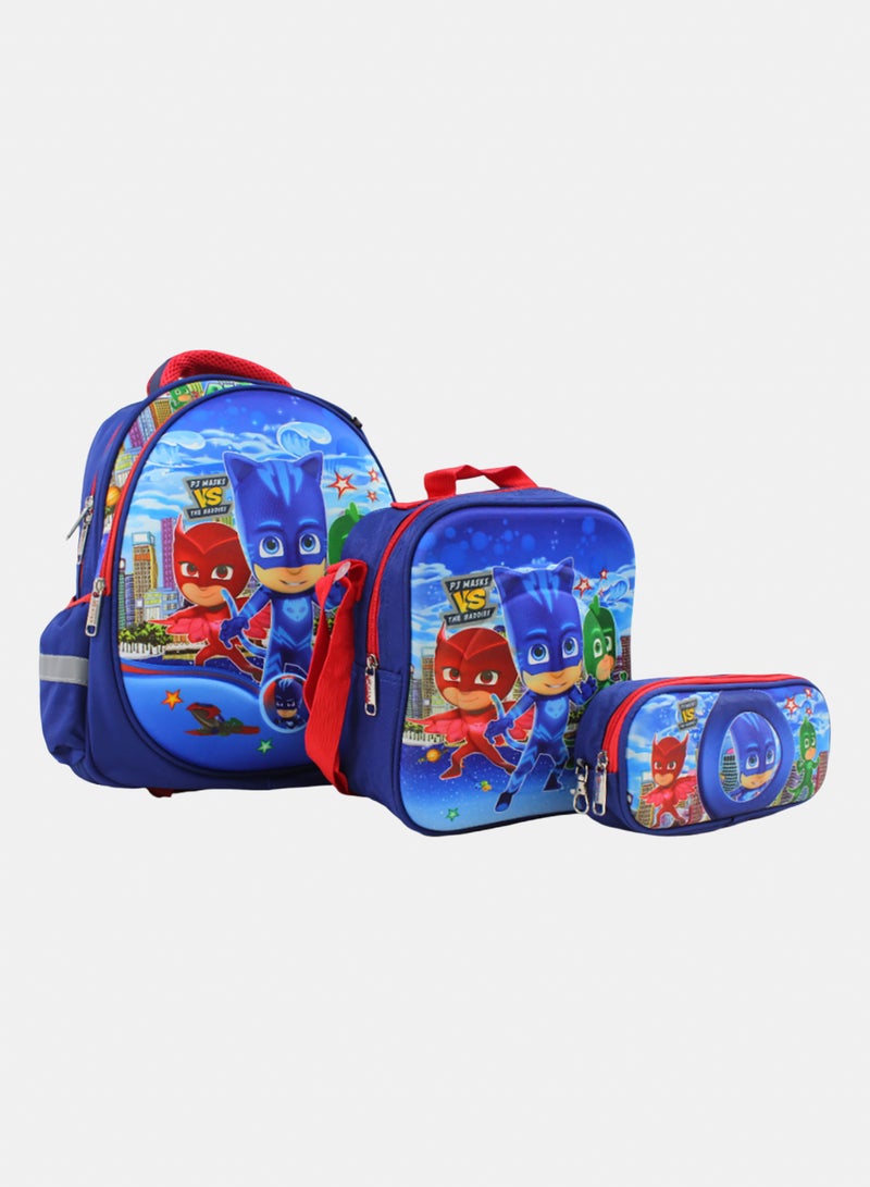 MIGO School Set PJ Masks Backpack 14 Inches – Blue - Image 1