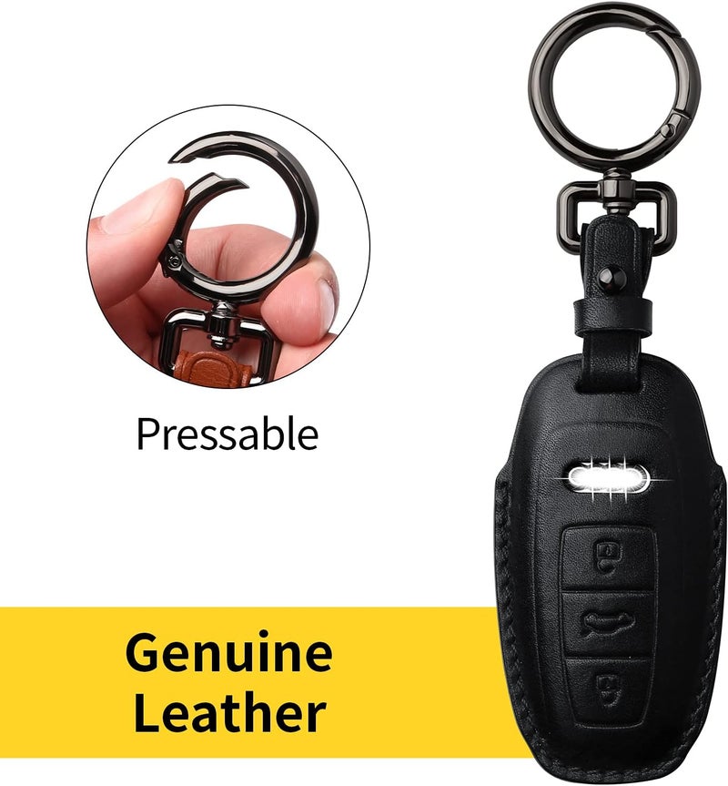 Tukellen Leather Key Fob Cover for Audi - Image 5