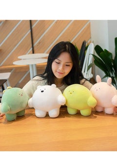 SYOSI Cute Dinosaur Plush Stuffed Animal Body Pillow Fat Cartoon Cylindrical Body Pillows for Kids, Super Soft Hugging Toy Gifts for Bedding, Kids Sleeping Nap Kawaii Pillow (9 inches)  - Image 5