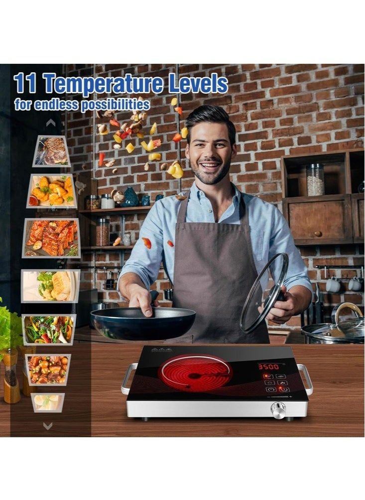 2200W Single Infrared Cooker Ceramic Hot Plate for Cooking, with Adjustable Temperature & Stay Cool Handles, Suitable for Office/Home/Camp Use, Compatible for All Cookwares - pzsku/Z9FD2B6194C4118183858Z/45/_/1739873674/237e2472-50ef-4d4e-b4b5-0d6c50d9db5f