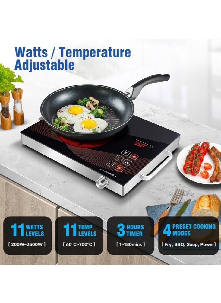 2200W Single Infrared Cooker Ceramic Hot Plate for Cooking, with Adjustable Temperature & Stay Cool Handles, Suitable for Office/Home/Camp Use, Compatible for All Cookwares - pzsku/Z9FD2B6194C4118183858Z/45/_/1739873674/3a14b531-814d-428a-b4bd-67b432a552f2