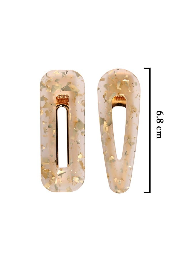 Beyond 4 Pcs Acrylic Resin Hair Clips, Geometric Alligator Hair Barrettes, Hair Accessories for Women Girls (Colorful) - Image 2