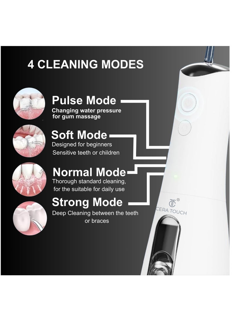 Water Flosser, Portable Rechargeable Water Flosser for Teeth, Ultrasonic Microbubble Cordless Oral Irrigator, IPX 7 Waterpfoof, 5 Nozzle Tips With 4 Different Water Modes, 300ML Water Flosser.