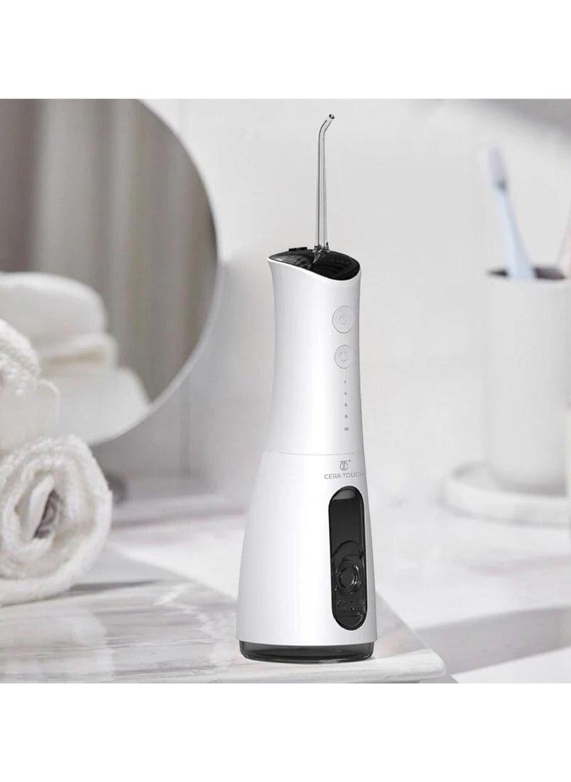 Water Flosser, Portable Rechargeable Water Flosser for Teeth, Ultrasonic Microbubble Cordless Oral Irrigator, IPX 7 Waterpfoof, 5 Nozzle Tips With 4 Different Water Modes, 300ML Water Flosser.